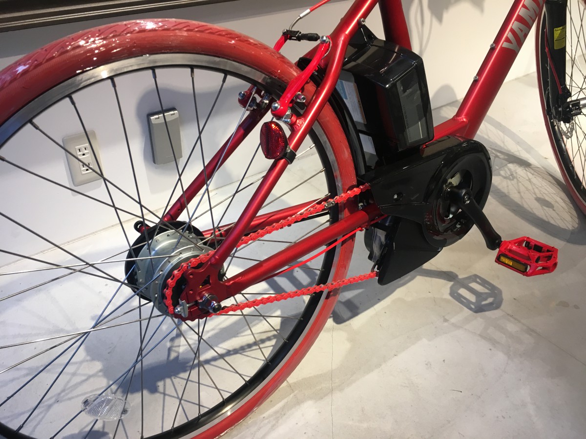 YAMAHA PAS Brace レッドパーツカスタム | モトベロ 電動アシスト自転車の専門店